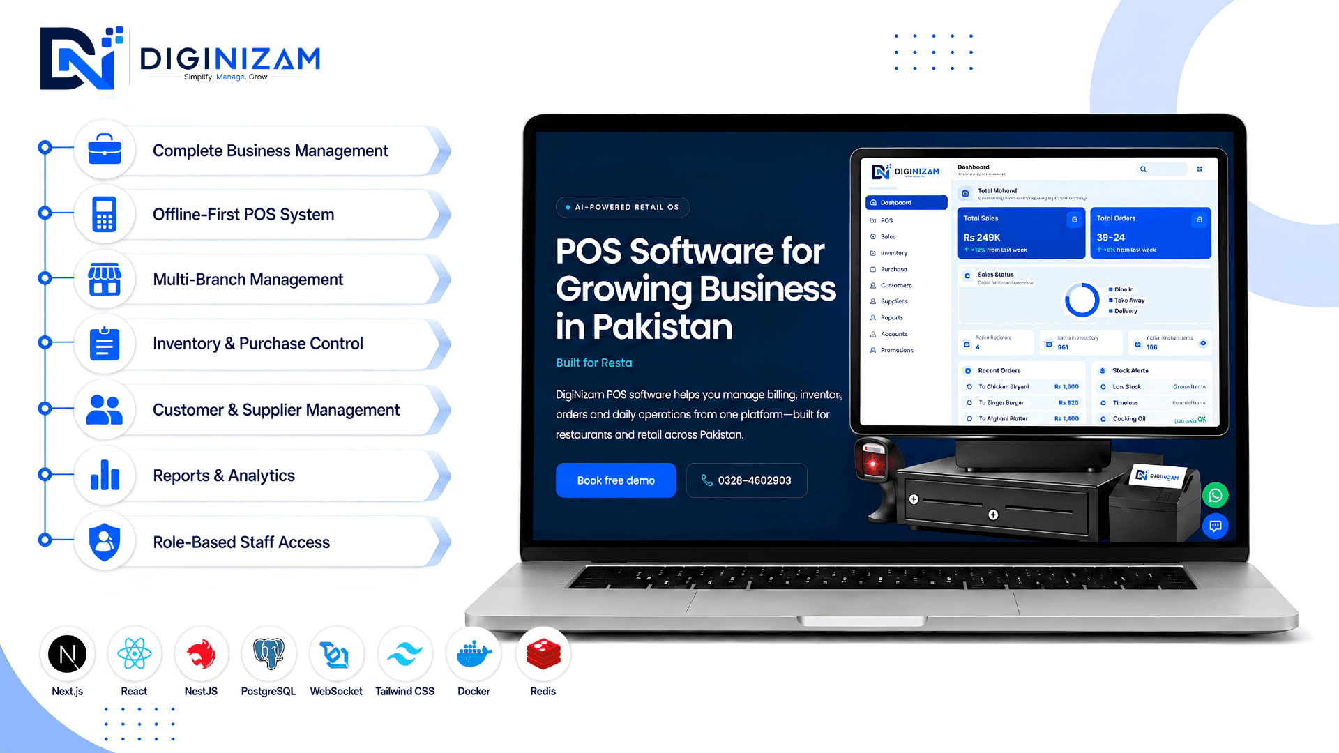 DigiNizam — AI-Powered Retail POS Platform screenshot 2