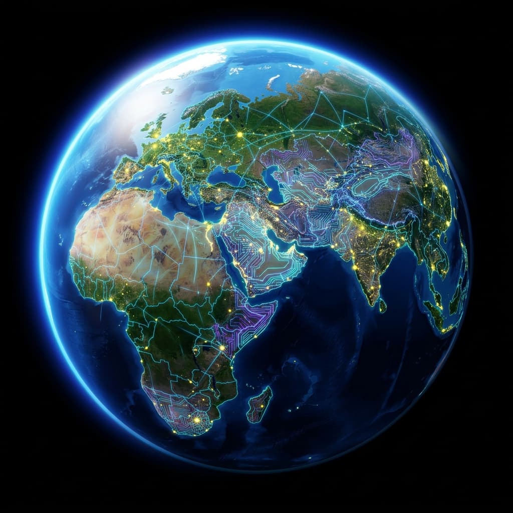 Digital globe background